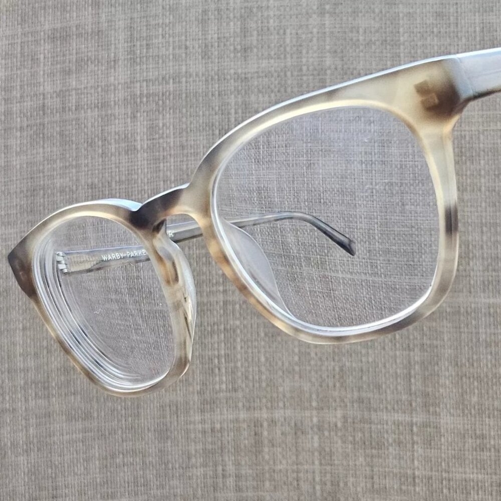 Warby Parker Women Glasses Frame Tan Eyeglasses Felix 210 49[]19 145 Frame